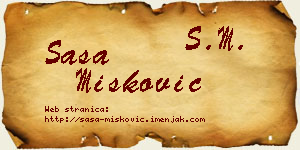 Saša Mišković vizit kartica